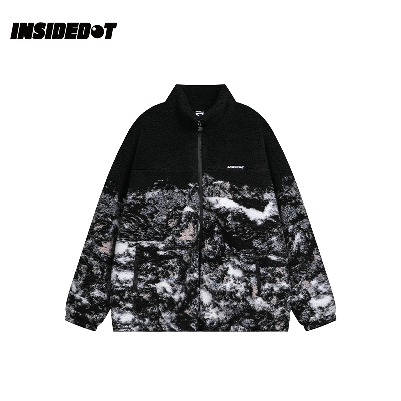 INSIDEDOT 山野系列雪山摇粒绒外套男女款冬季潮牌保暖防风厚夹克