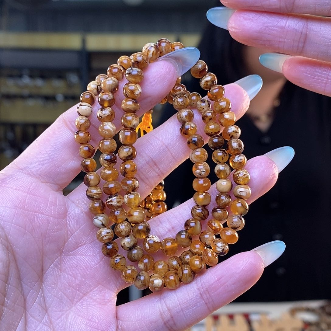 琥珀裸石未镶嵌5m蜜蜡