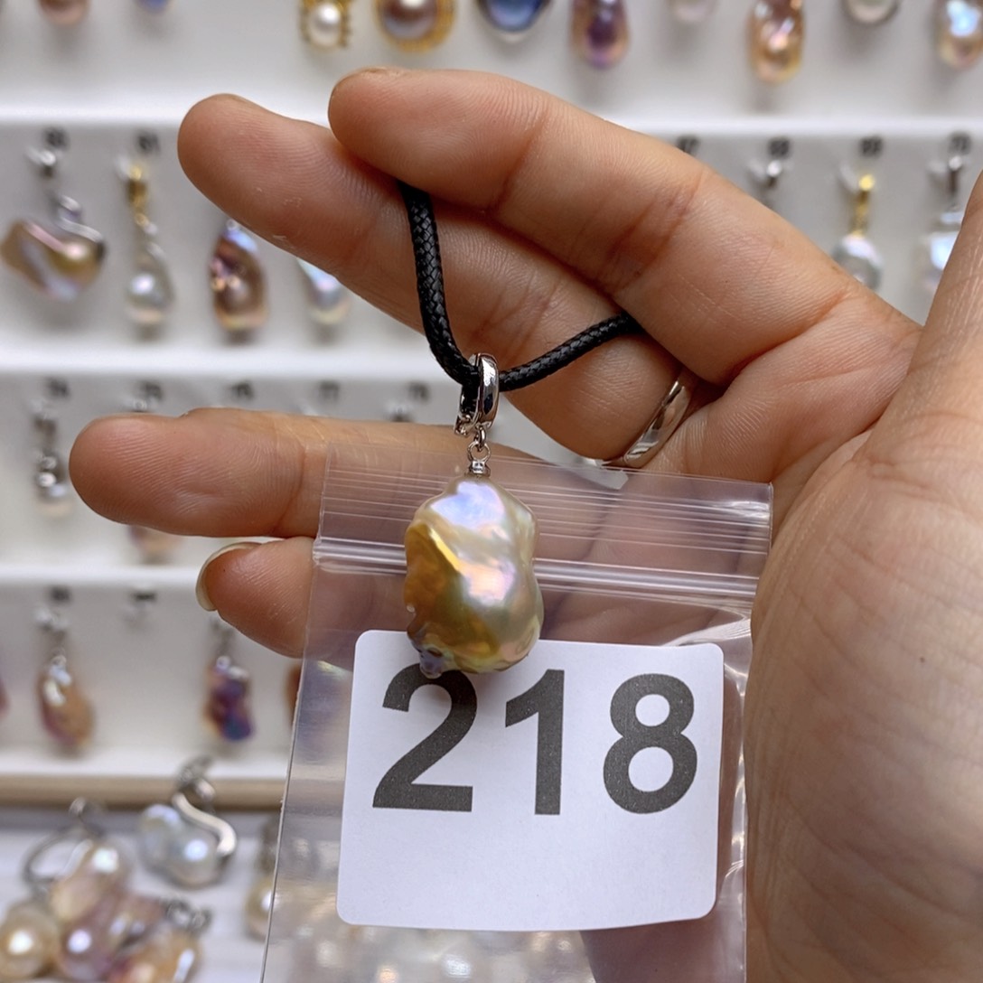 淡水珍珠颈饰银S925镶嵌218