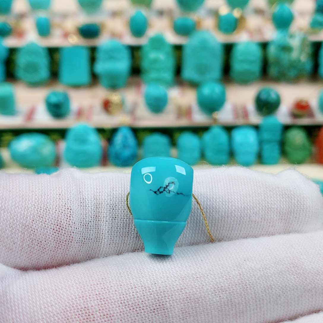 绿松石未镶嵌精品三通11.4