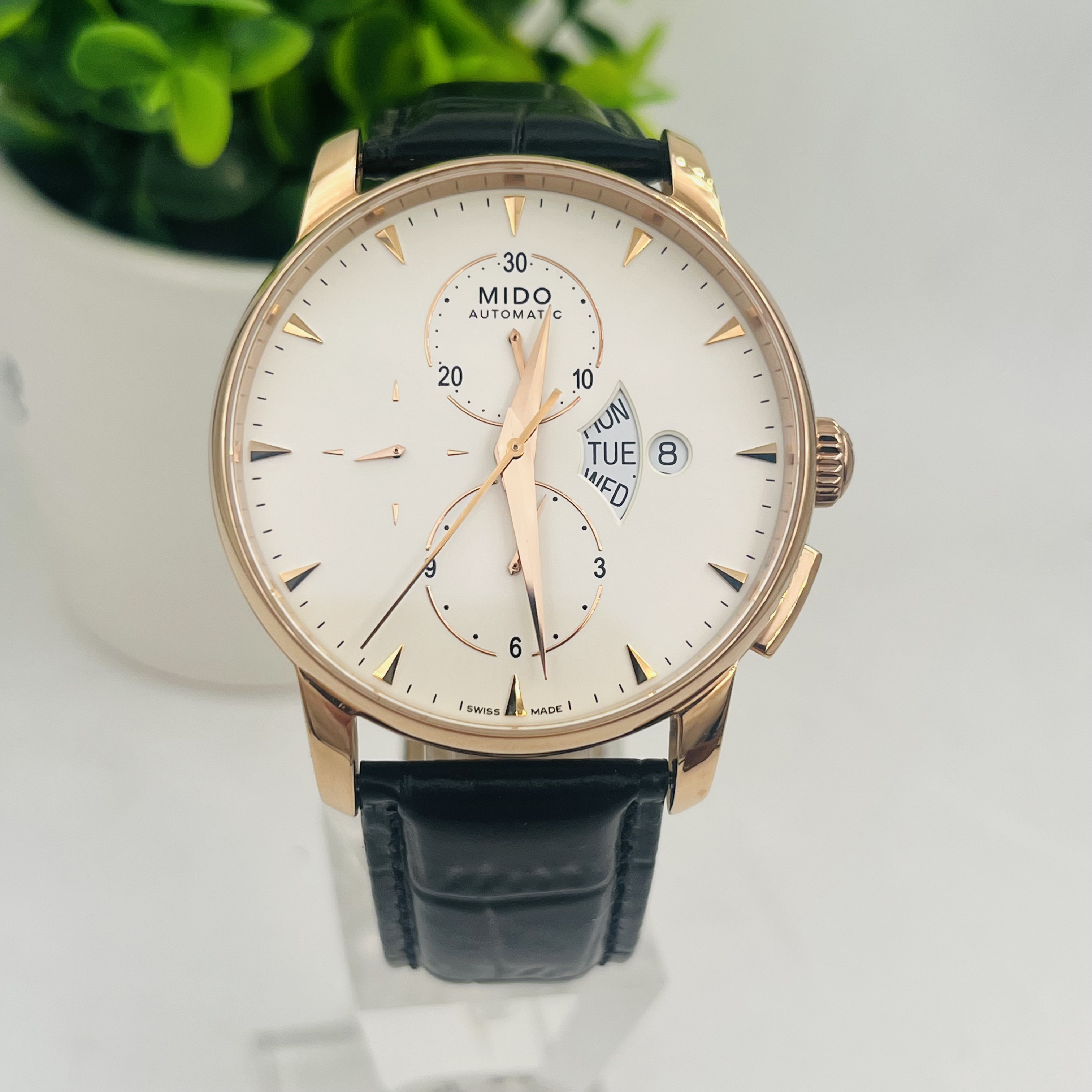 99新 Mido/美度 臻时/贝伦赛丽多功能计时瑞士机械男士腕表/7750