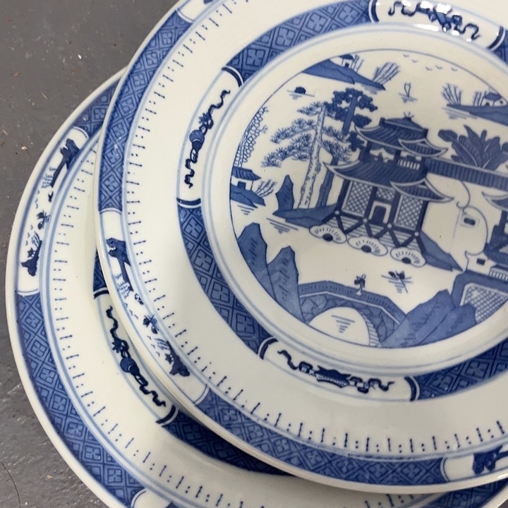 星***痕景德镇陶瓷青花盘子2个