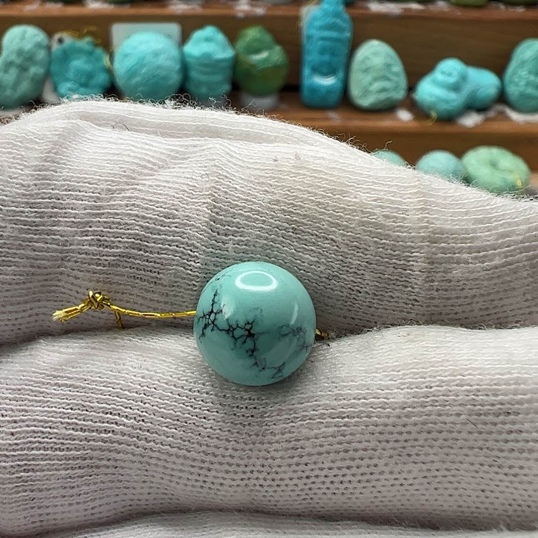 绿松石圆珠 未镶嵌