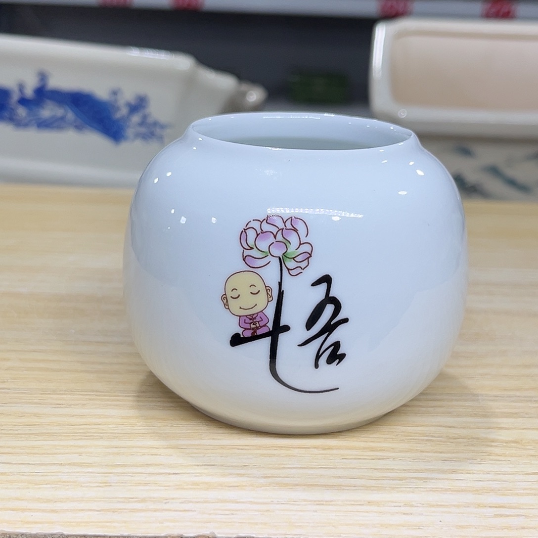 陶瓷绿植多肉微瑕花盆口径5.5*7.5