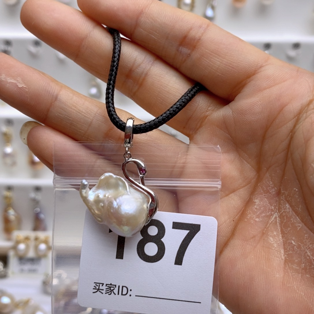 淡水珍珠颈饰银S925镶嵌187