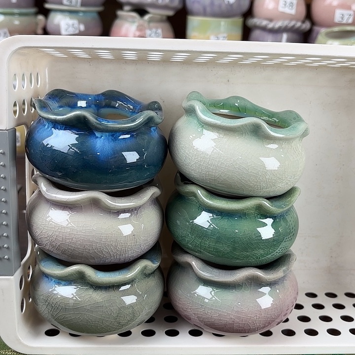 红陶量货/口高深浅搭配发6个