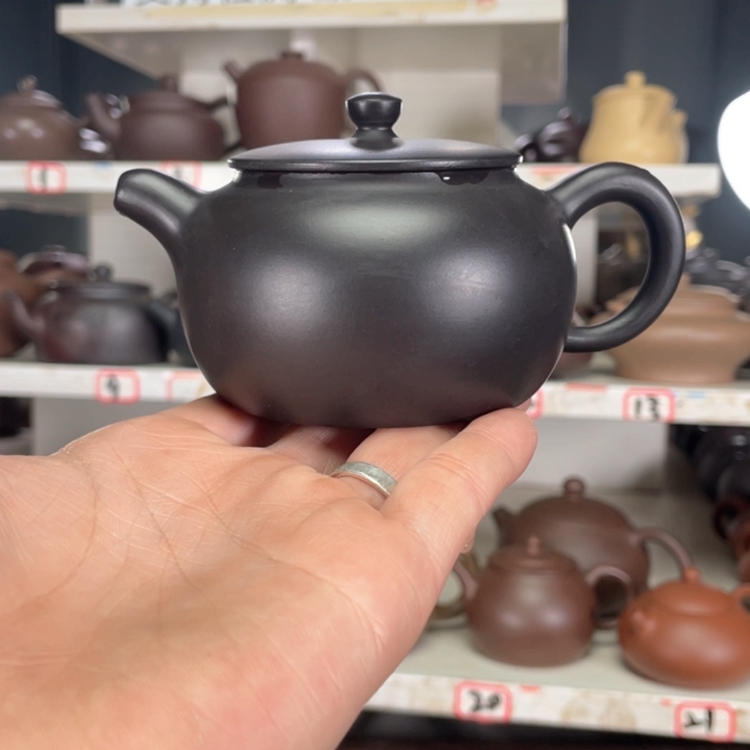 紫砂茶壶小煤窑朱泥捂灰半手工180毫升微微瑕介意勿拍