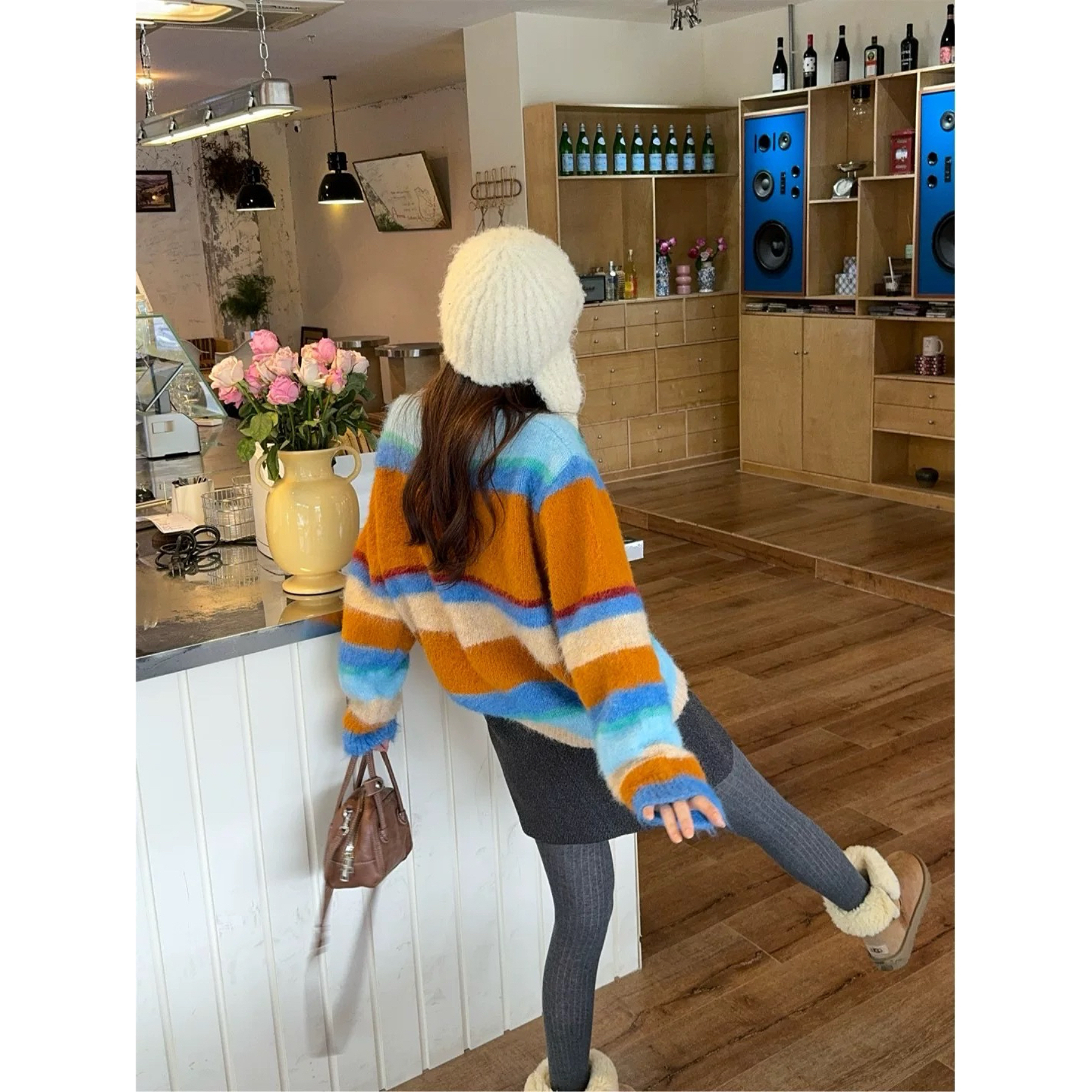 饺子@J5051 彩虹方糖～韩系时尚设计感百搭毛衣 11-22