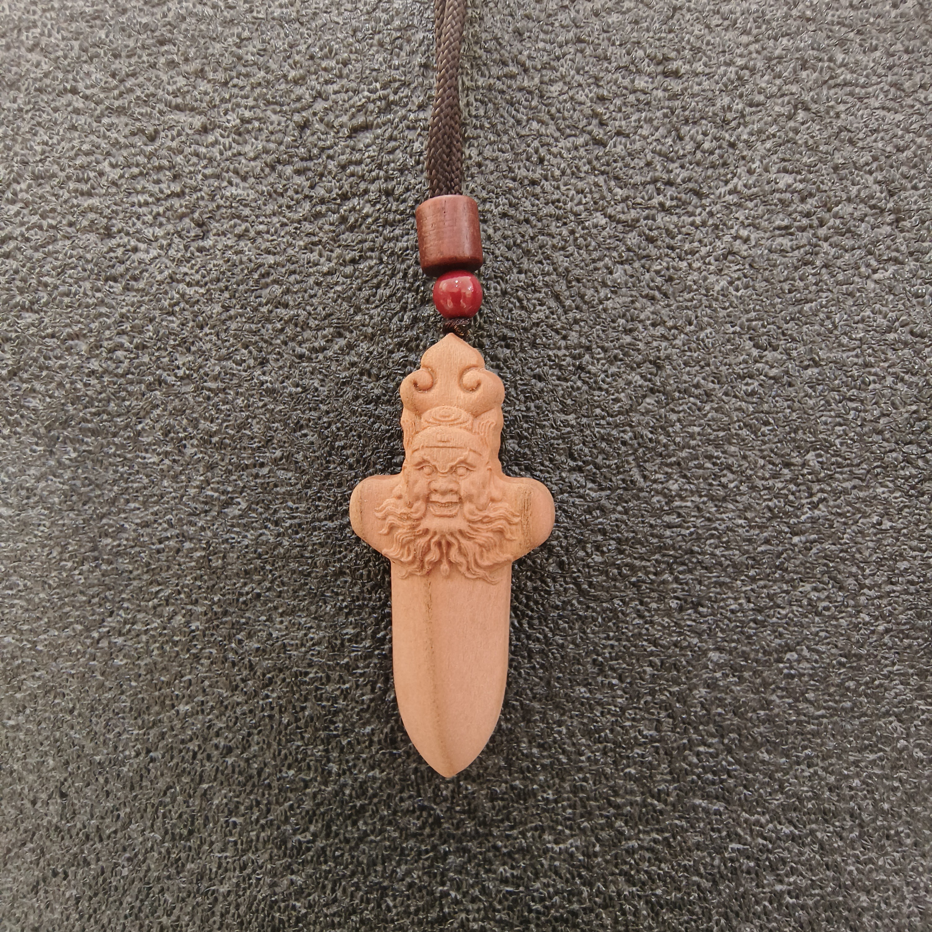 桃木宝剑天师龙虎山原创钟馗挂件剑婴吊绳桃木挂件