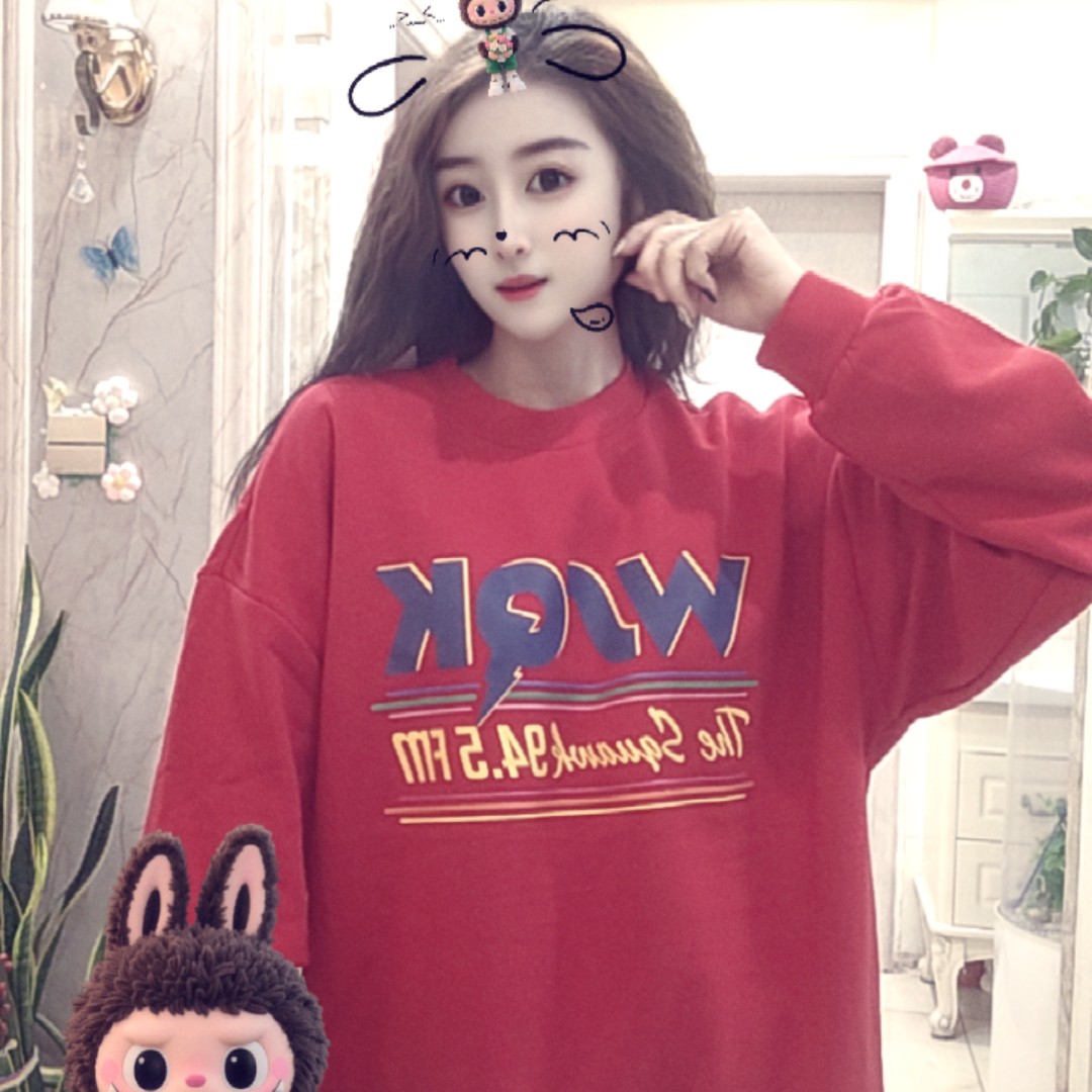 外贸休息薄绒卫衣090