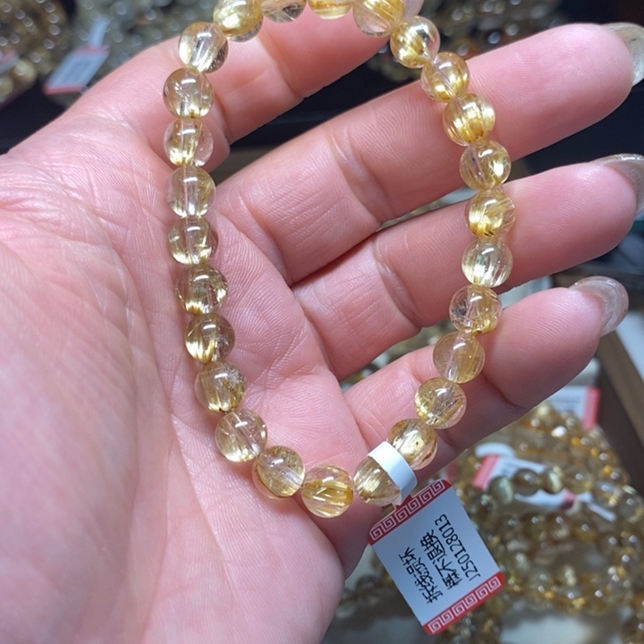 发晶手链未镶嵌天然钛晶手链