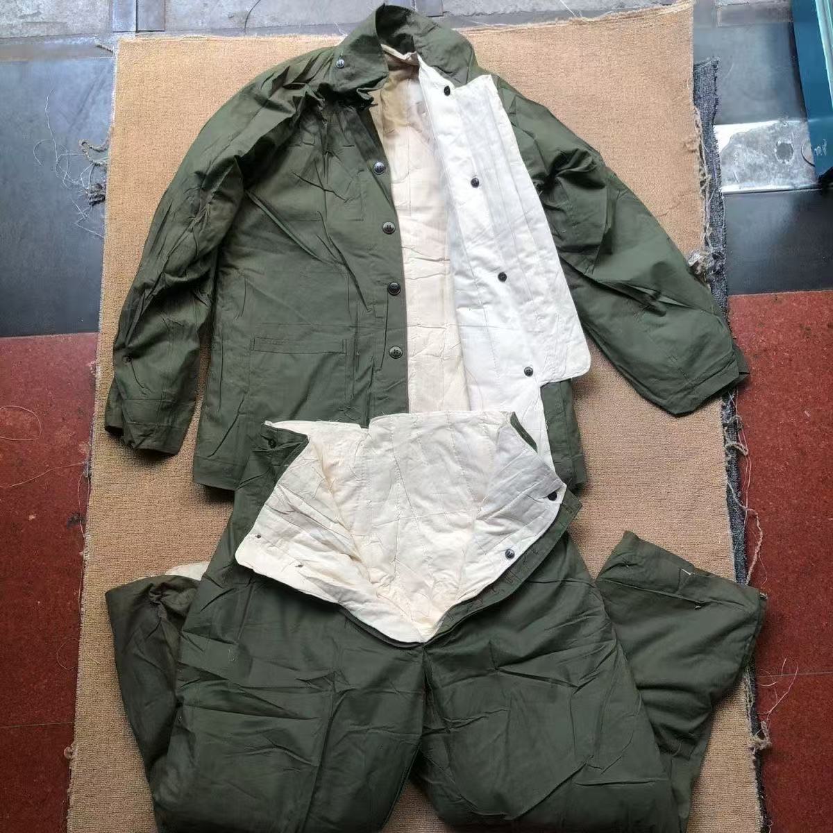 老库存卫生棉衣裤保暖加厚可拆洗纯内里草绿色棉袄