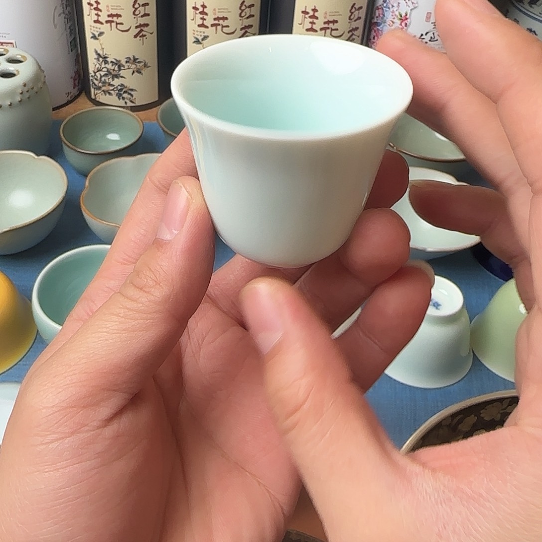 陶晓芳窑影青清泉杯