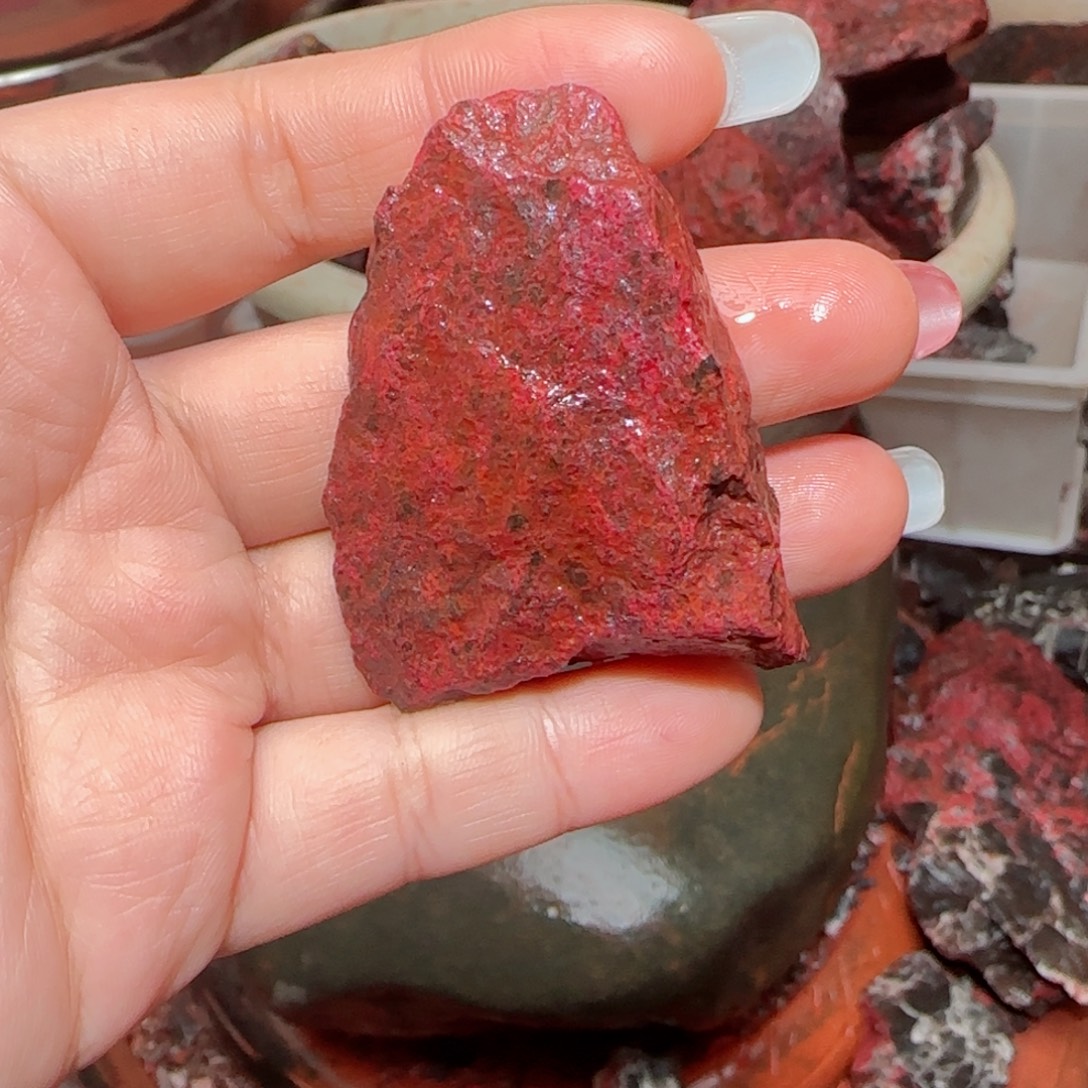 天然辰砂朱砂毛石头17