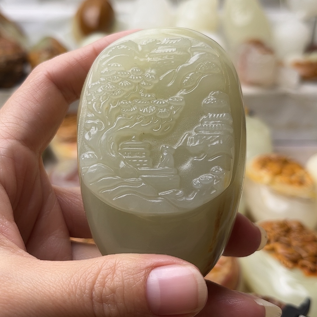 石材古青石不退换山水