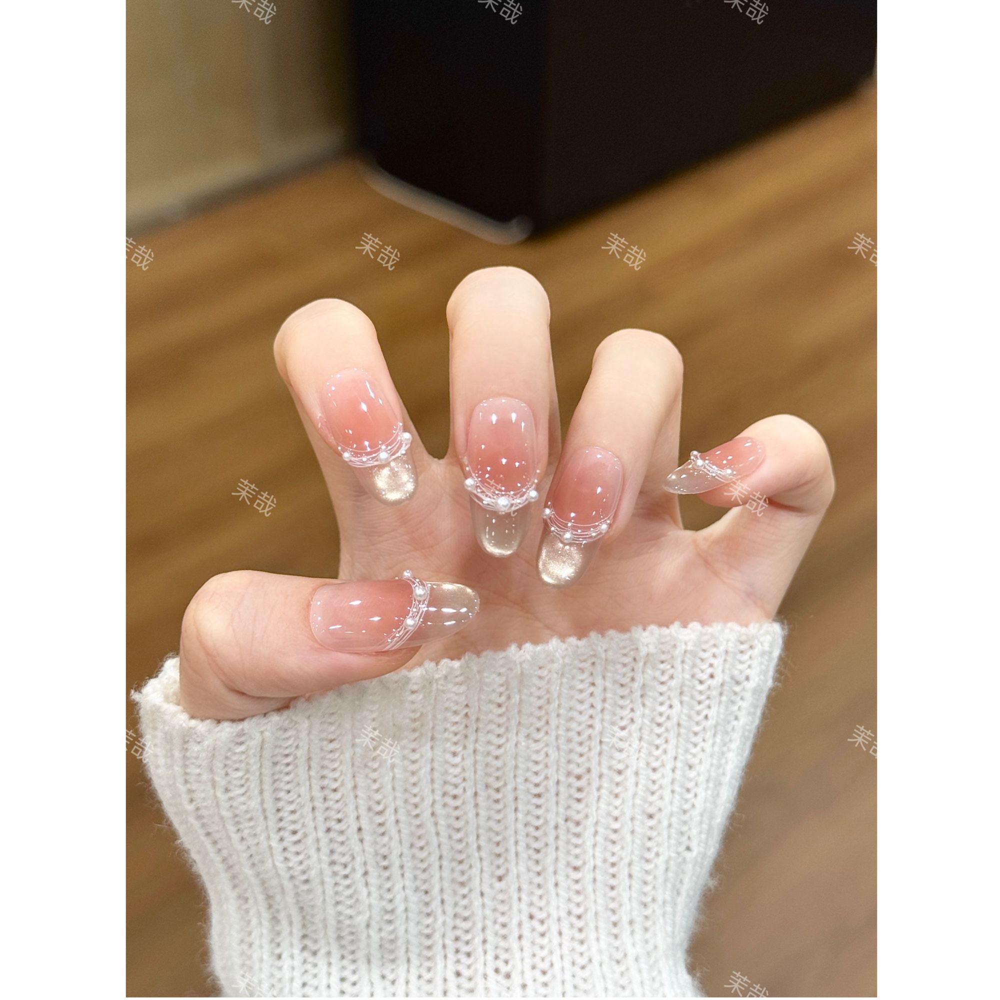 茉哉【暮色星轨】纯手工定制美甲拆卸穿戴甲A5275