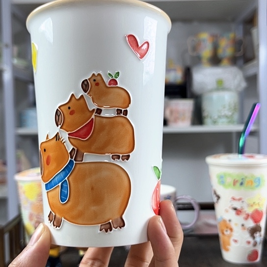 手绘高温釉下彩陶瓷