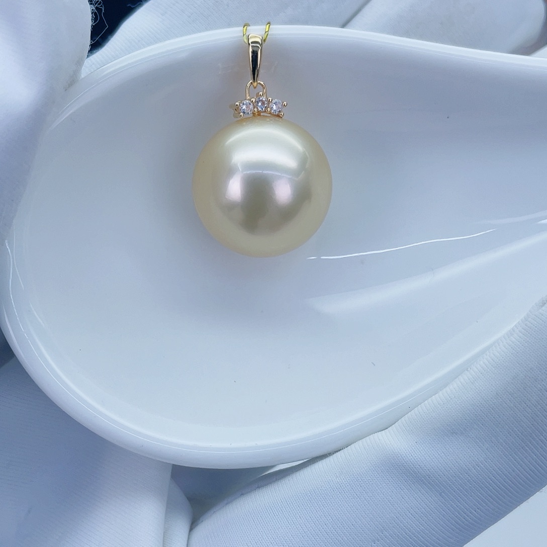 海水珍珠吊坠(不含链)银S925镶嵌14.0一15:.0