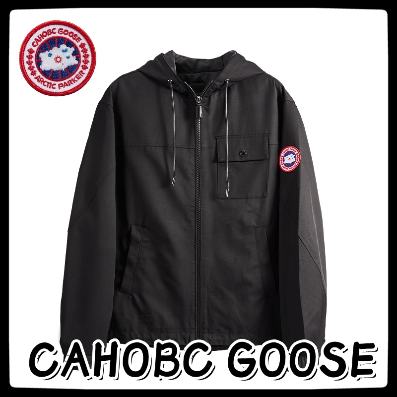 新款CAHOBC GOOSE秋冬薄款男士飞行员夹克宽松外穿外套户外防风