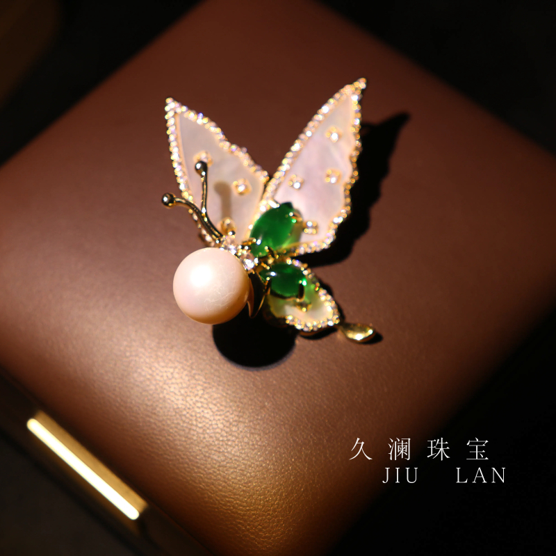 天然淡水珍珠高定胸针珠宝款 A021
