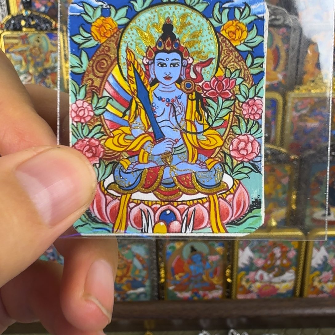 吊坠纯手绘虚空藏菩萨