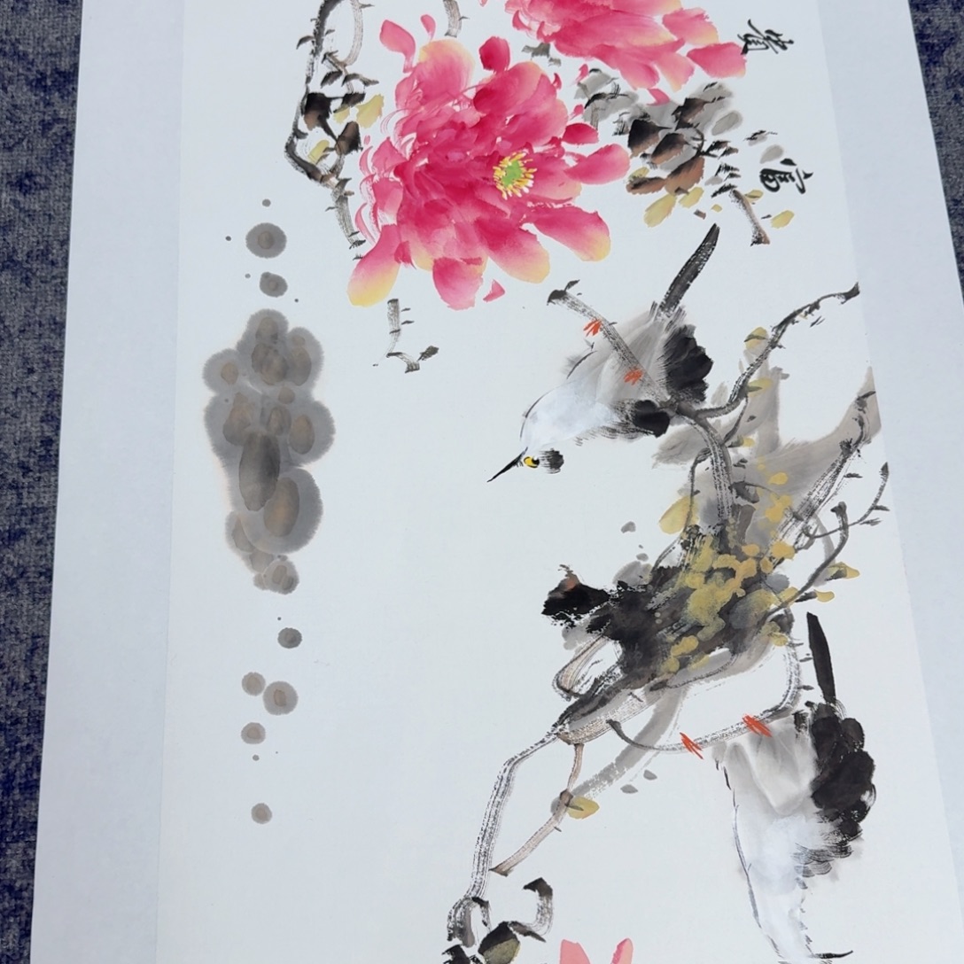 国画国画作品山水花鸟纯手绘