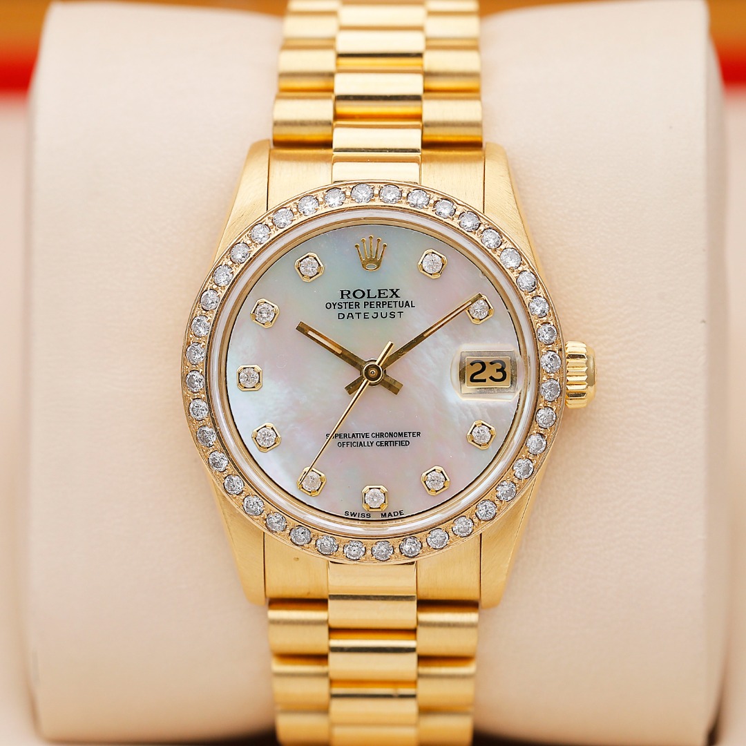99新 Rolex/劳力士 日志68278/白贝母后钻31mm自动机械单表女