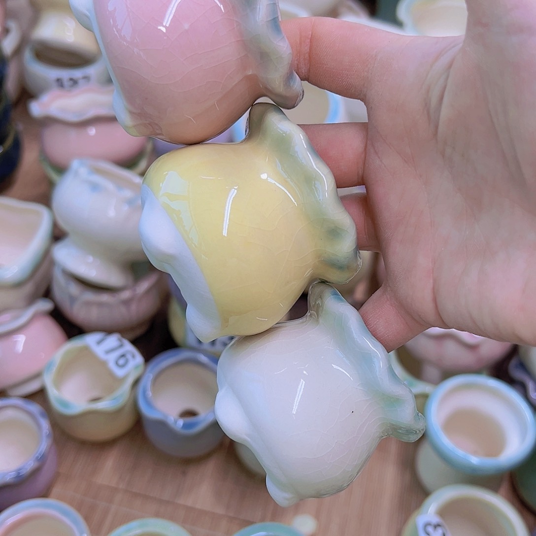 红陶陶瓷花盆当场满12包邮