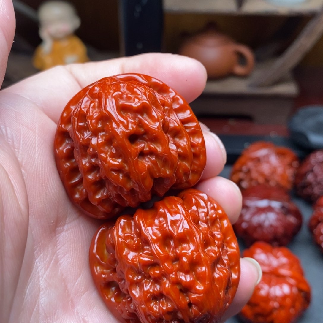 吊坠文玩核桃38白狮子