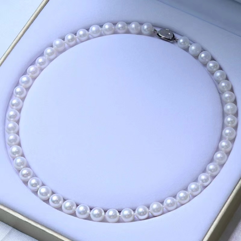  [美莉推荐]冬款大点位9-10mm龙珠项链冷白极光淡水无核珍珠