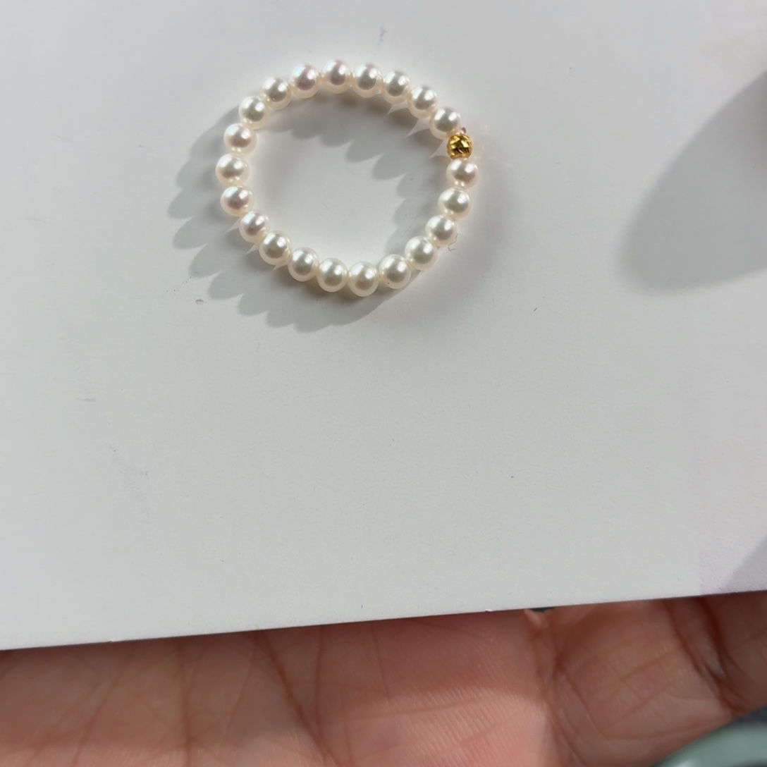 淡水珍珠18K金镶嵌颈饰多样性，只发一件