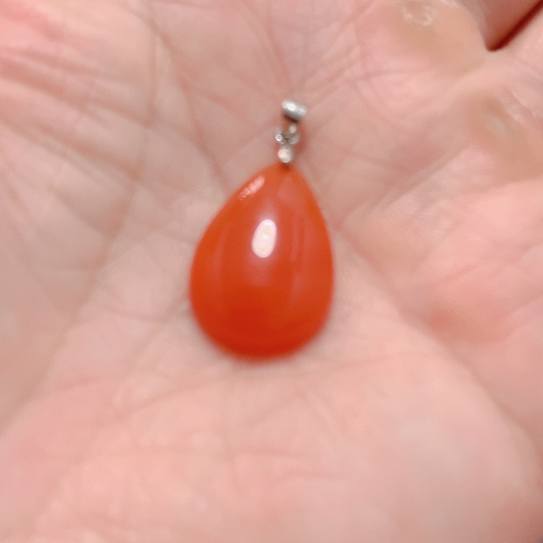 南红玛瑙吊坠(不含链)银S925镶嵌