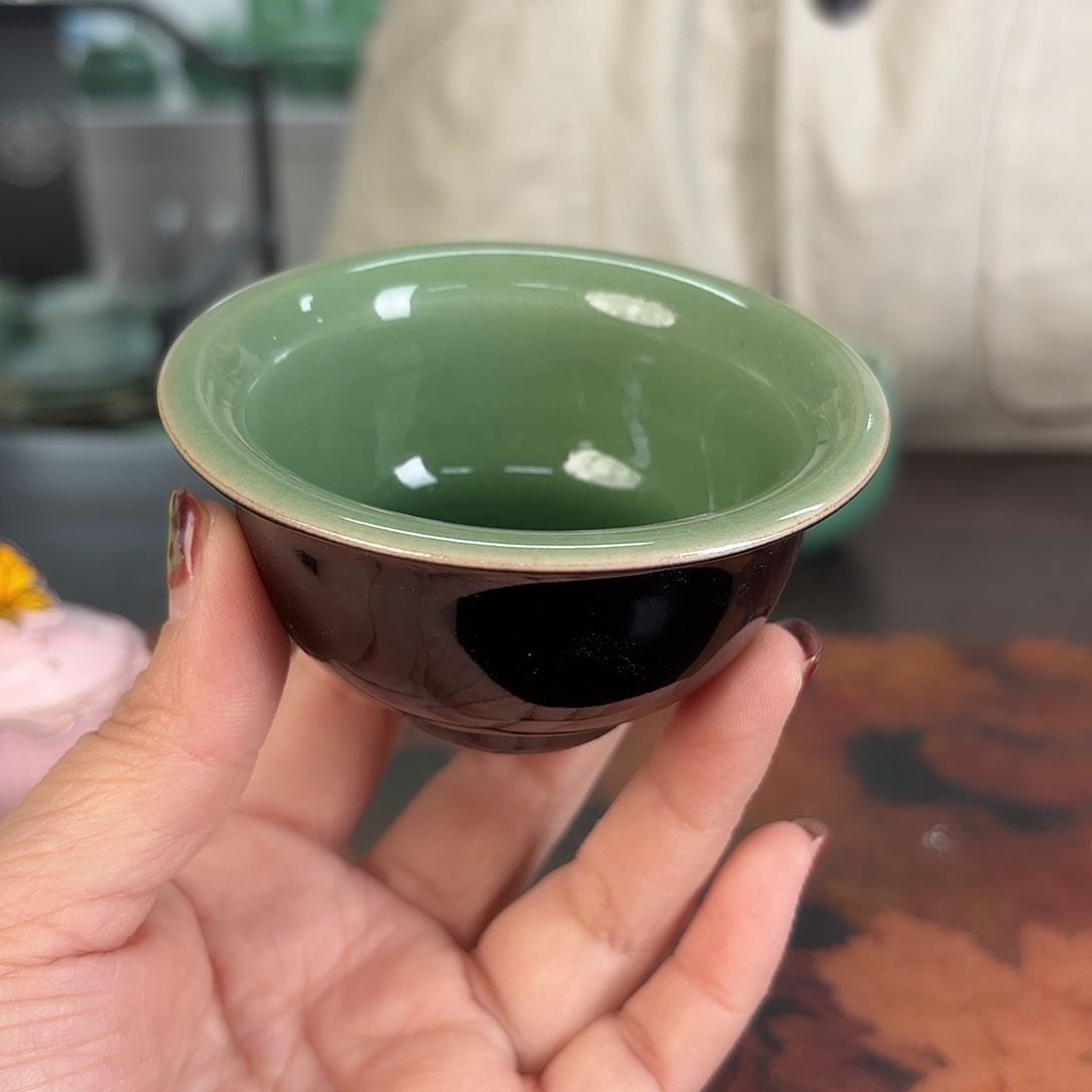 龙泉云间青瓷小米茶器