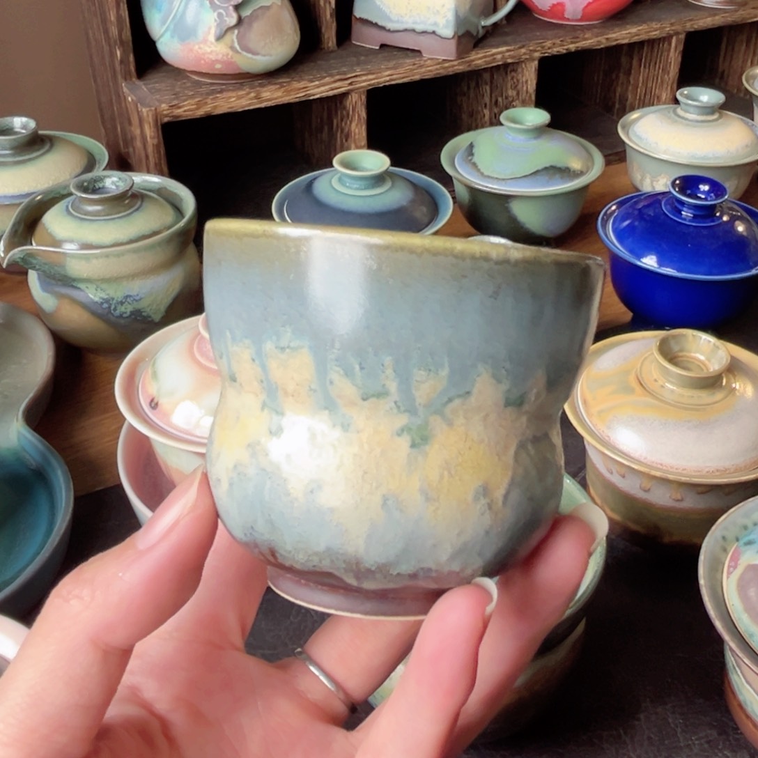 杯纯手工制作柴烧茶器