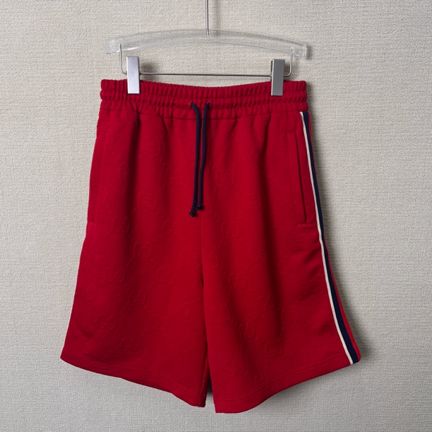 99新 GUCCI/古驰 字母印花抽绳系带直筒短裤/尺码S