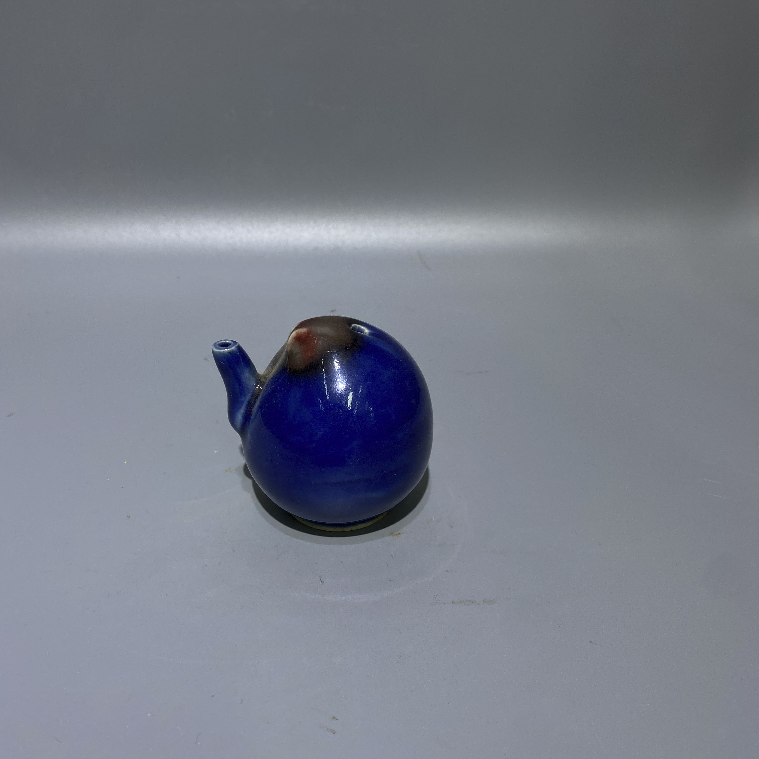 霁蓝釉桃型水滴#898#