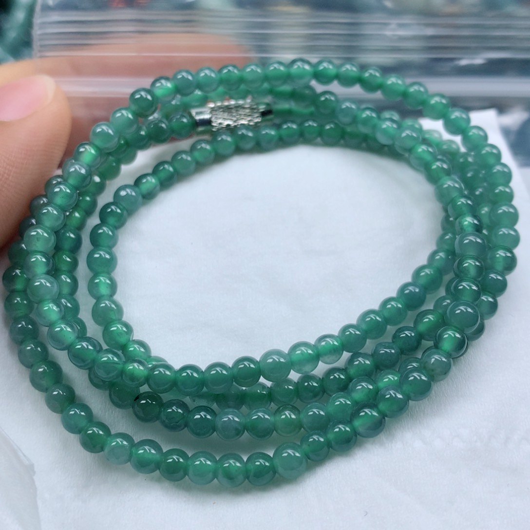 翡翠手链未镶嵌手串
