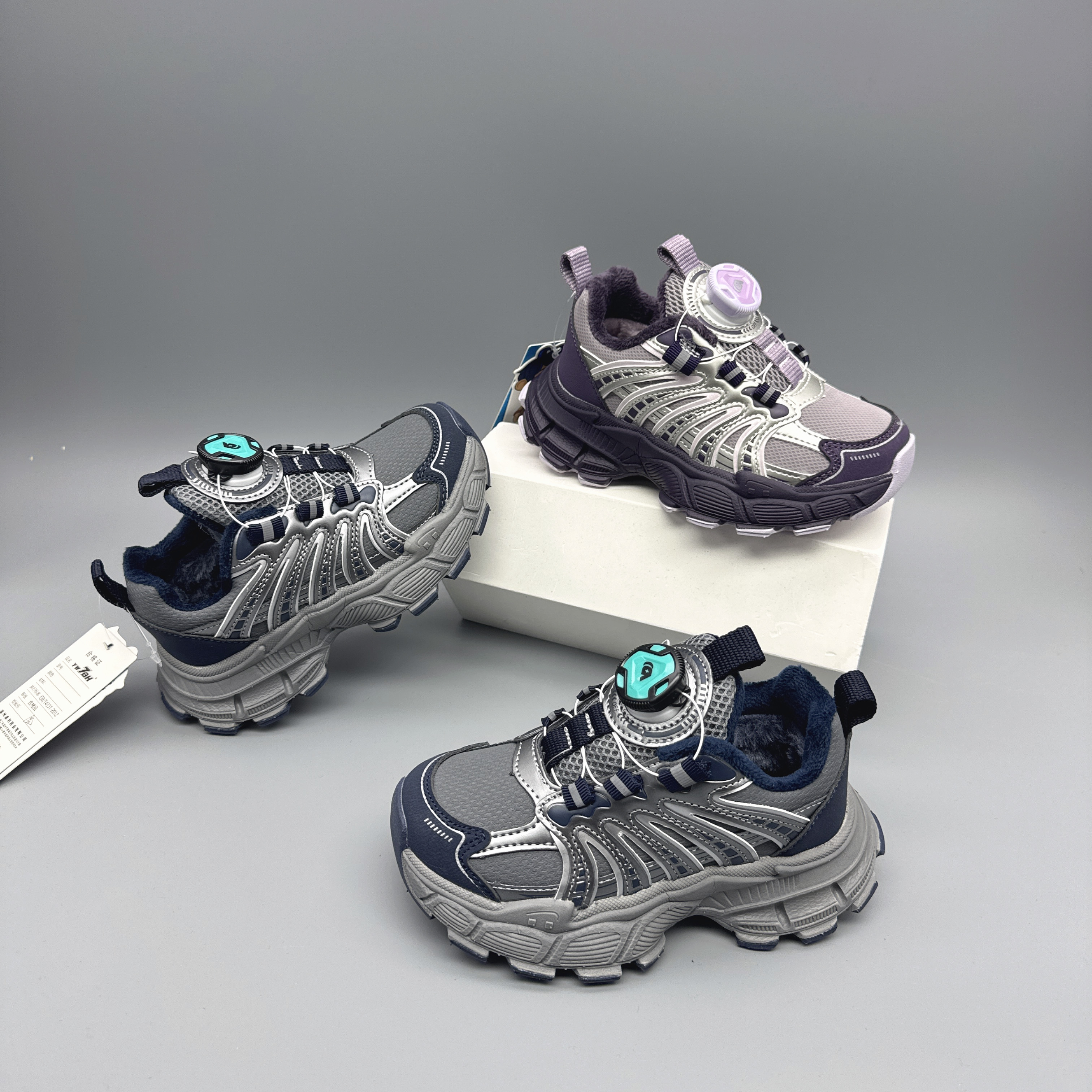 儿童皮面大棉老爹鞋男童韩版潮款休闲鞋女童软底舒适跑步鞋 2822