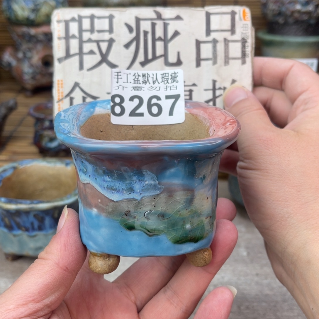 手工花盆默认瑕疵完美者勿拍