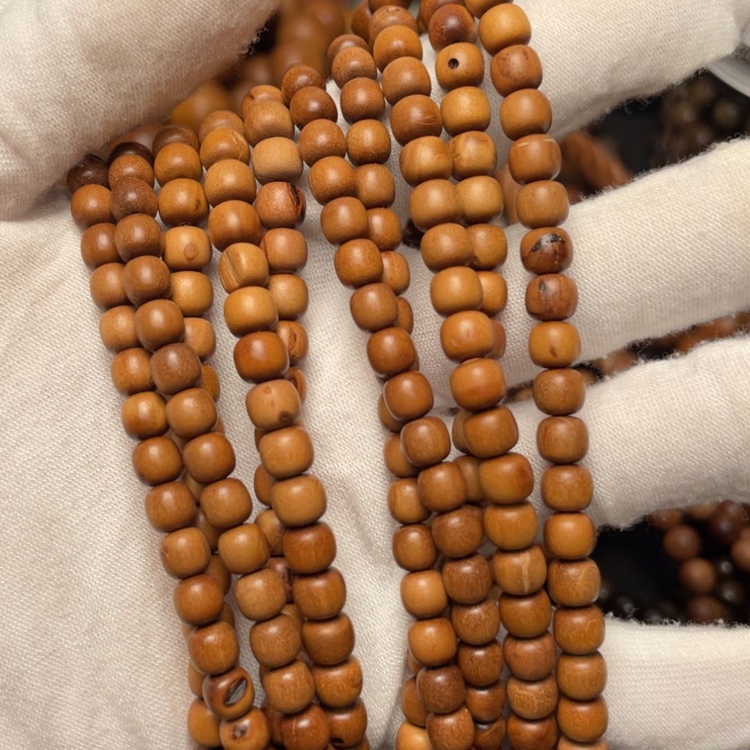檀香木手串/手链磊****n迈索尔老山檀05/108瑕福利