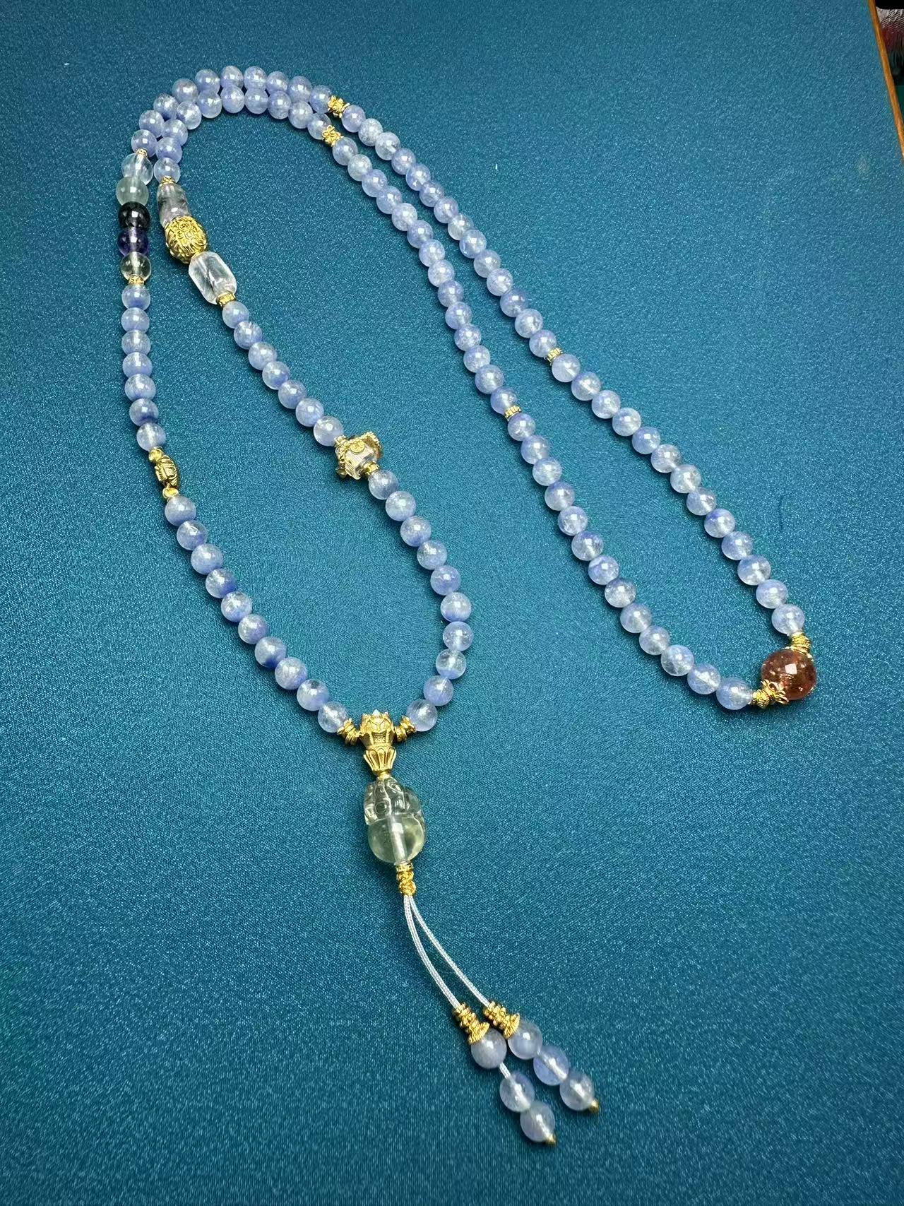 壹加师姐｜手工设计天禄J宝乾坤纳C蓝线多圈项链多样性发一