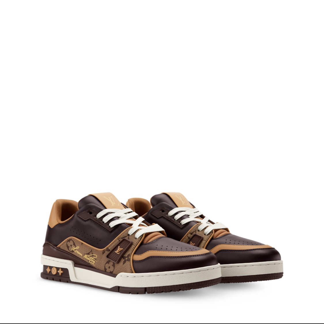 未使用 LouisVuitton/路易威登 trainer 25新款 卡其色 板鞋