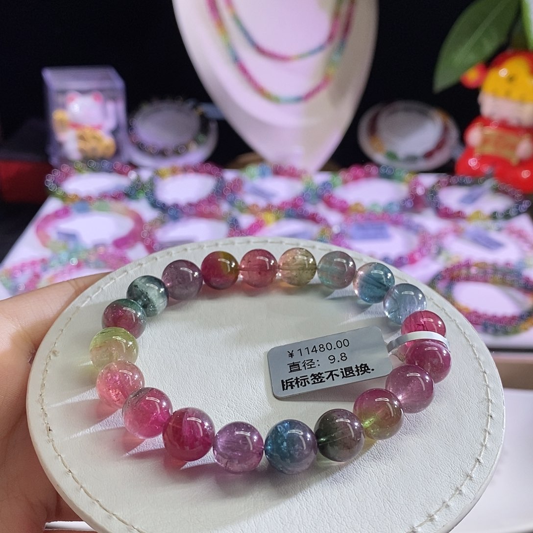 未镶嵌手链碧玺西瓜
