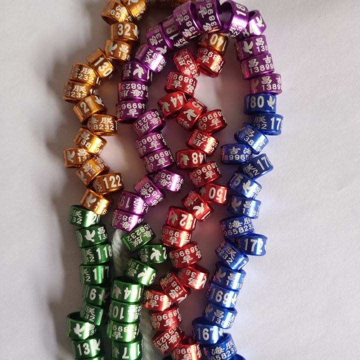 定制7.5内径翻翻信鸽高飞环一件50个环6色可选