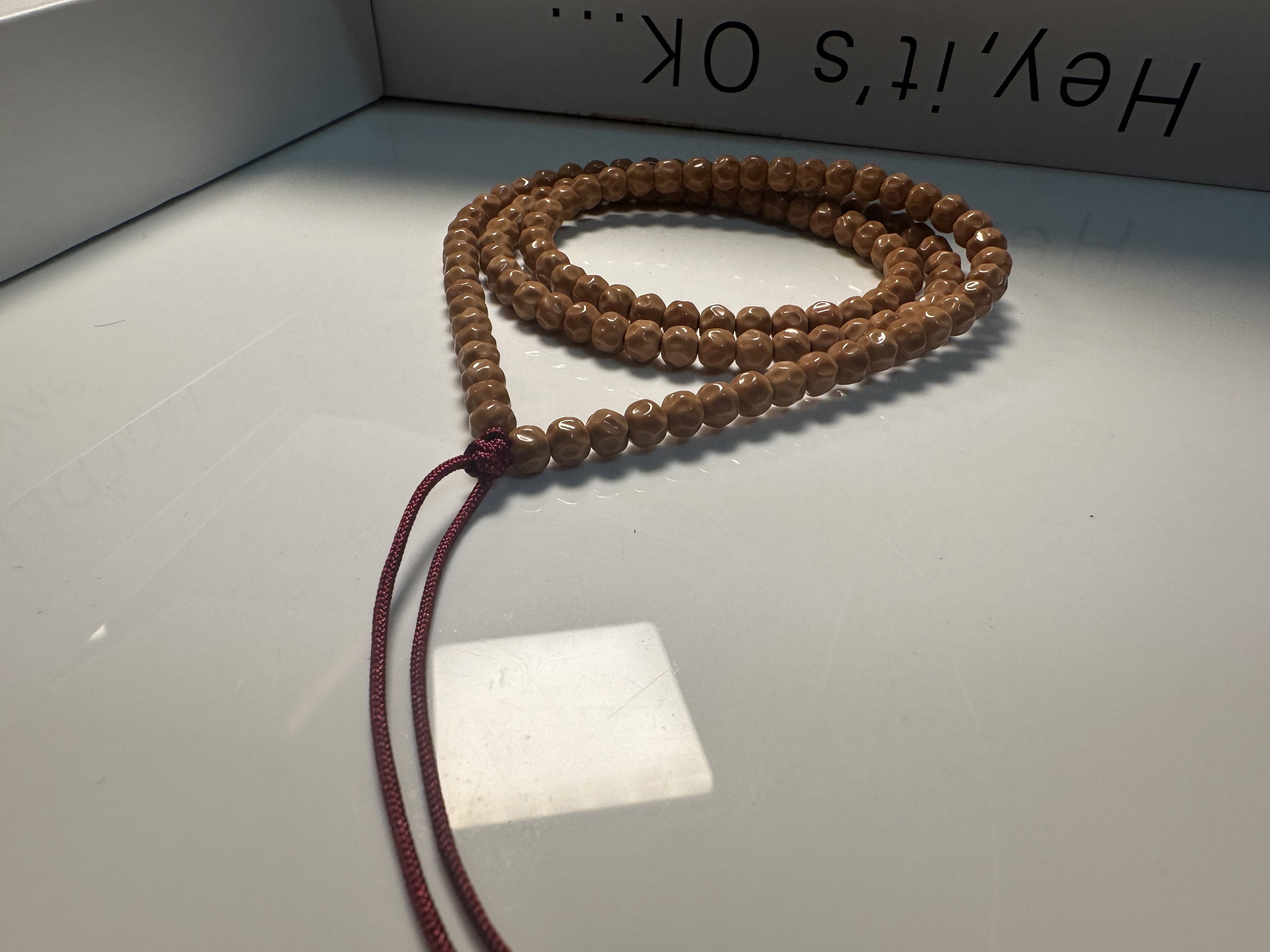 【云帆出品】橄榄核核尖无相108颗颗手工制作5.4＋尺寸全无白
