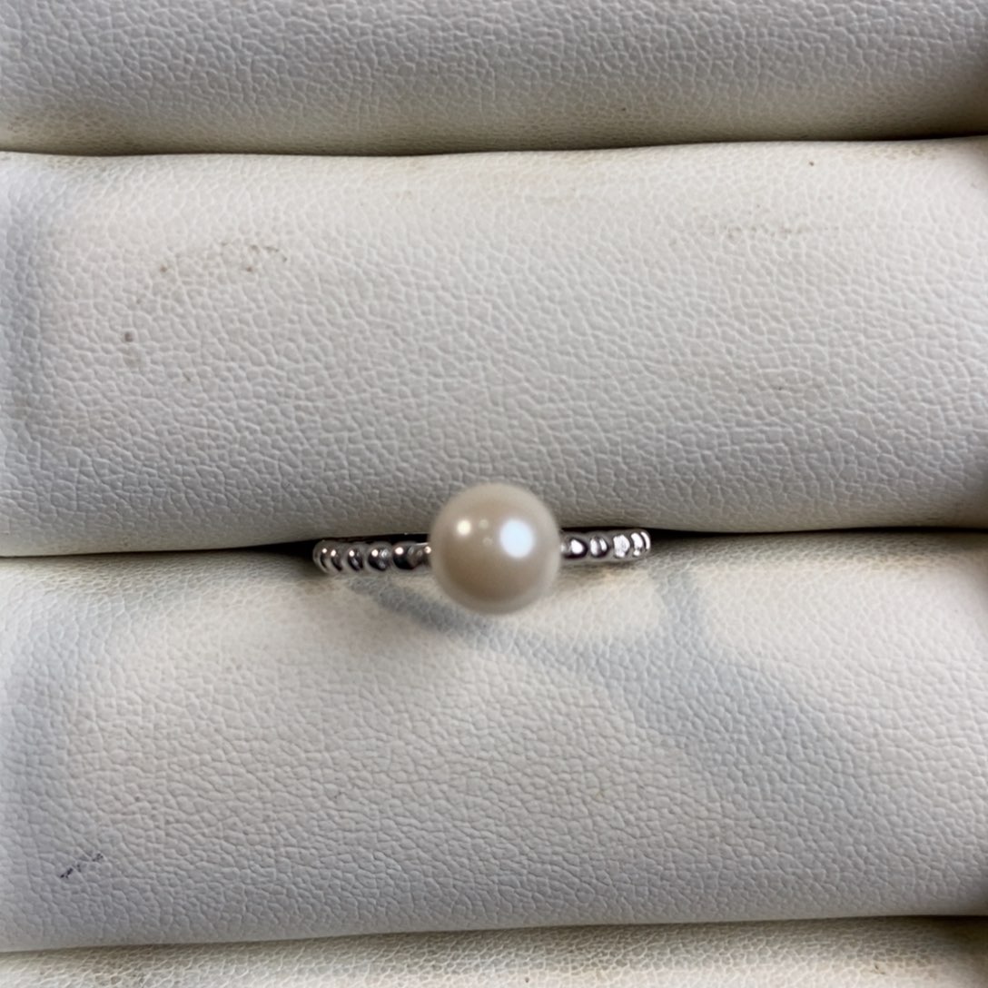 海水珍珠戒指银S925镶嵌