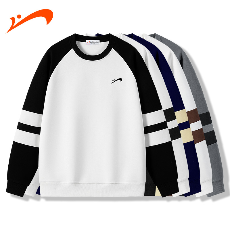 贵人鸟2025秋季新款运动卫衣男女款宽松圆领休闲上衣情侣卫衣8780