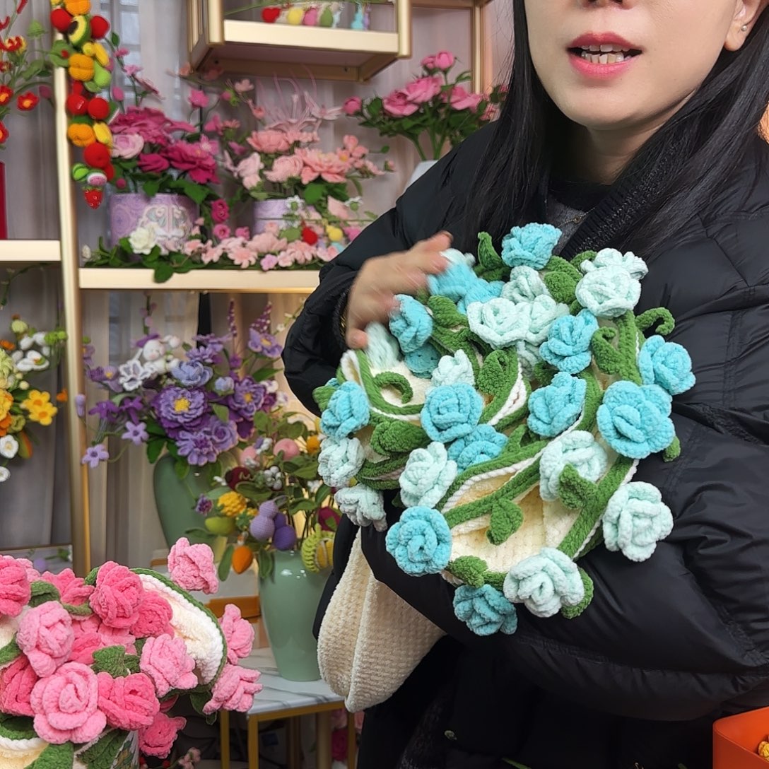 手工钩织设计花毯