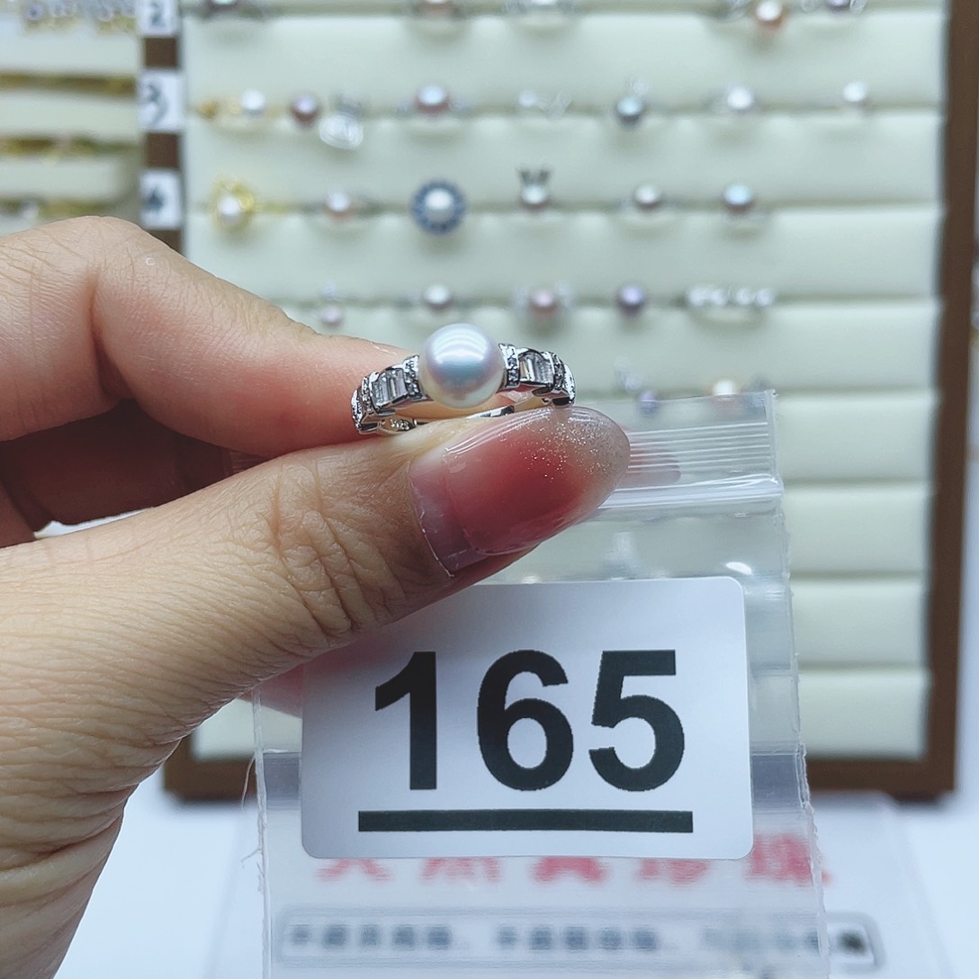 淡水珍珠珠宝奇石银S925镶嵌165