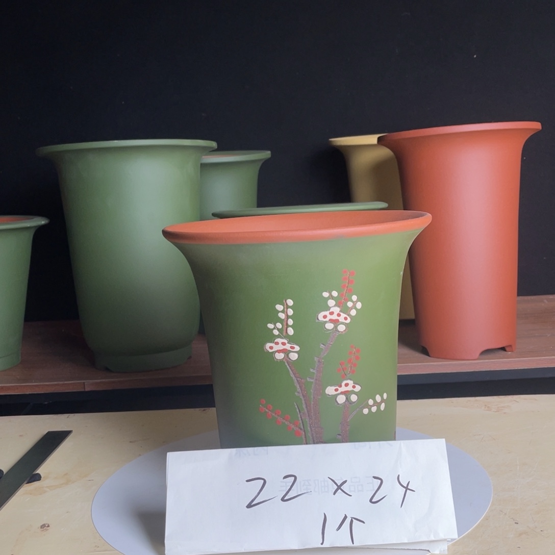 宜兴原矿紫砂花盆